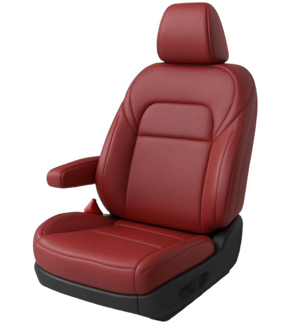 Burgundy Seat Covers - Genuine Leather - Image 3