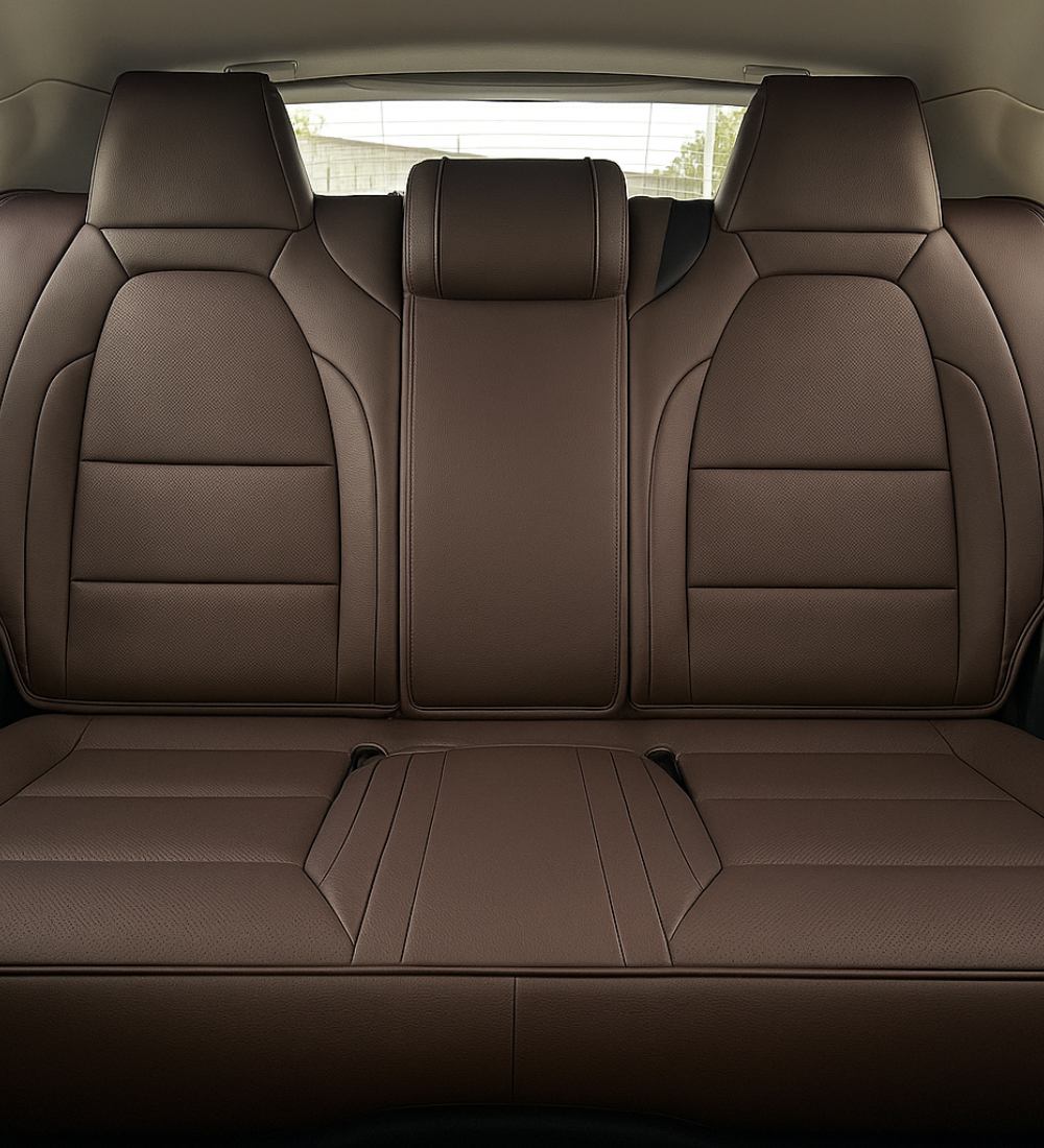 Toyota Tacoma (2024+) Custom Coffee Genuine Leather Seat Covers - CF-02 - Image 5