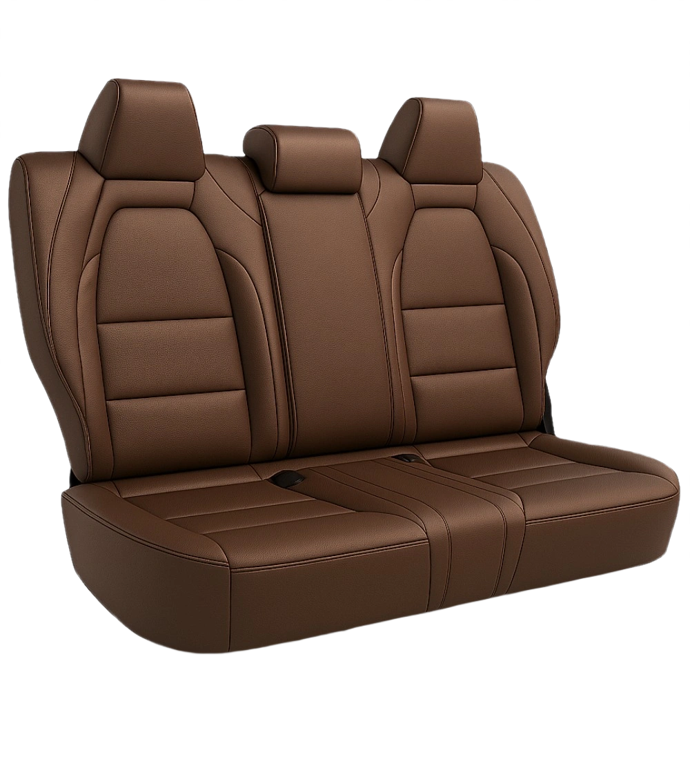 Toyota Tacoma (2024+) Custom Coffee Genuine Leather Seat Covers - CF-02 - Image 3