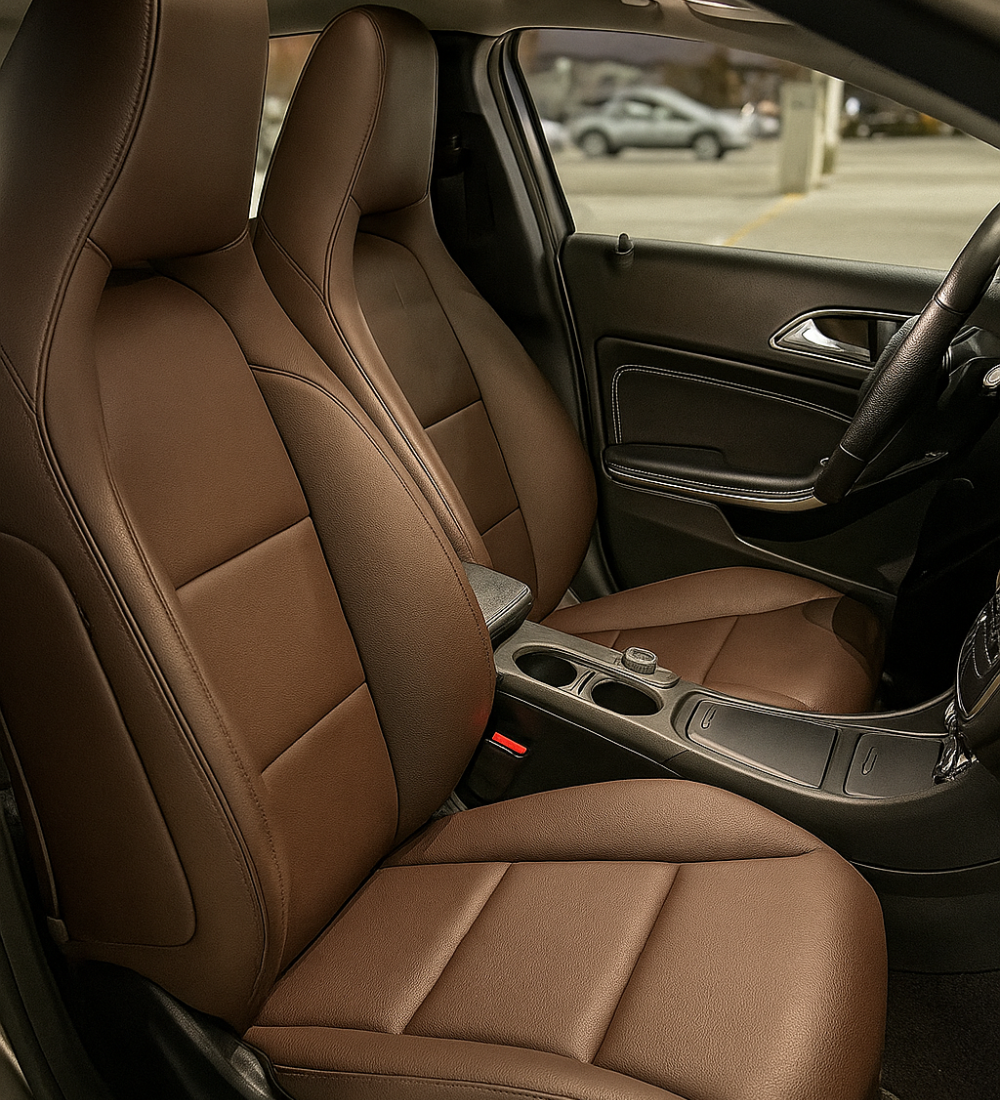 Toyota Tacoma (2024+) Custom Coffee Genuine Leather Seat Covers - CF-02 - Image 4