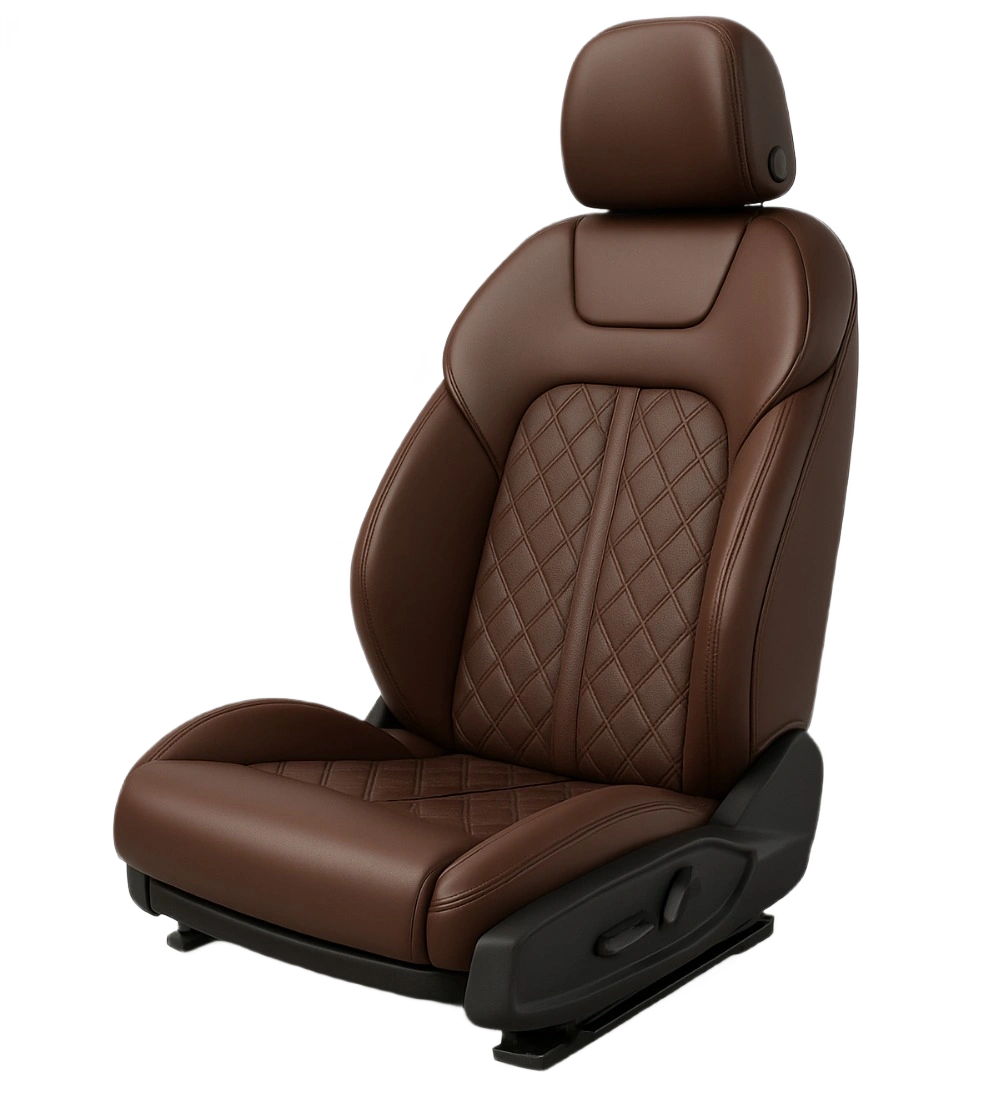 Toyota Tacoma (2024+) Custom Coffee Genuine Leather Seat Covers - CF-08