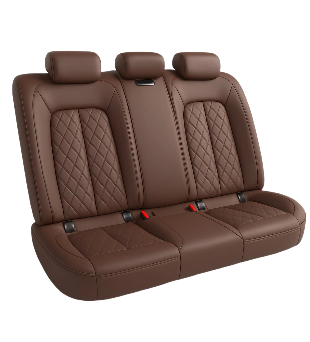 Toyota Tacoma (2024+) Custom Coffee Genuine Leather Seat Covers - CF-08 - Image 3