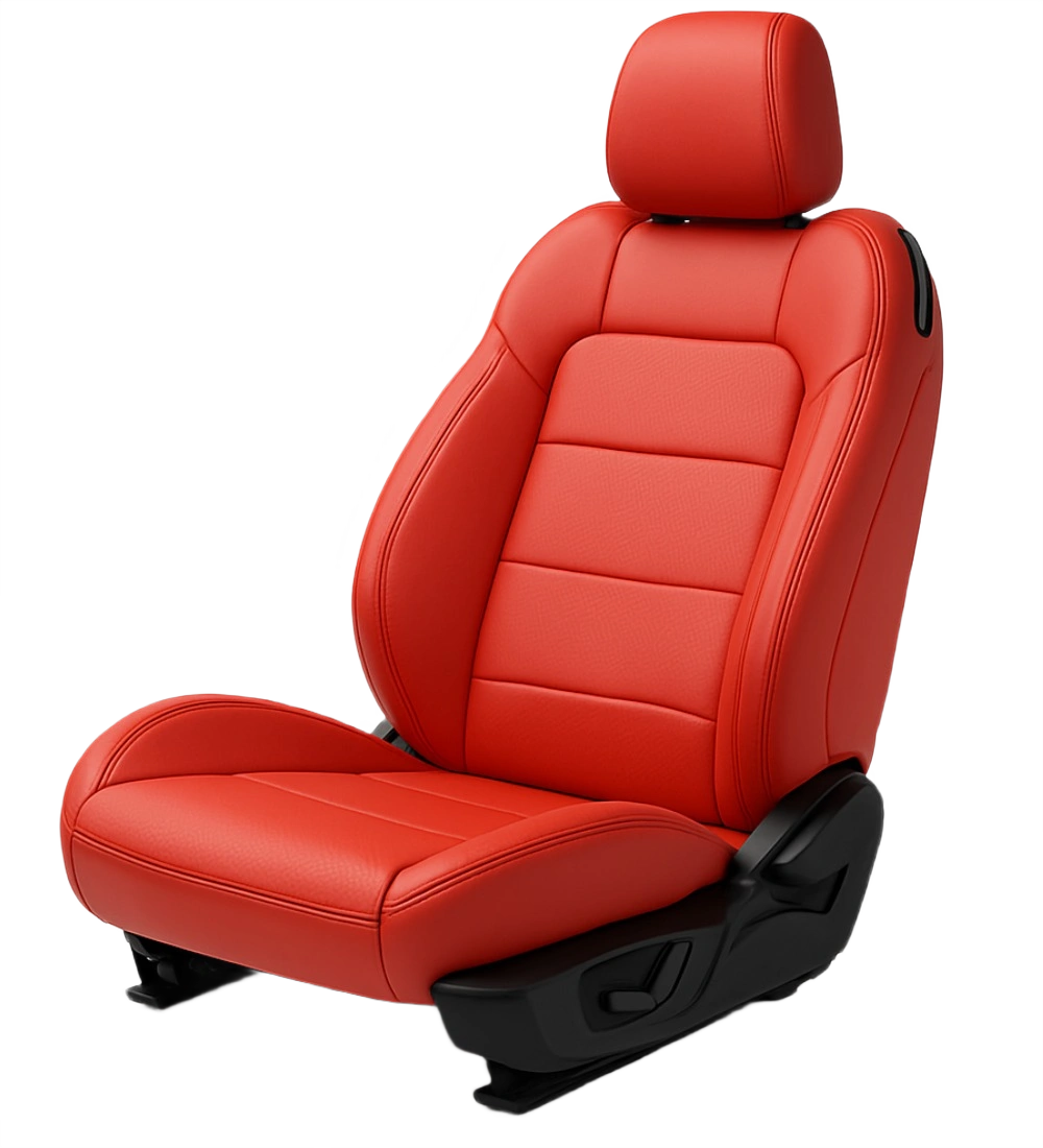 Toyota Tacoma (2024+) Custom Red Genuine Leather Seat Covers - RD-07