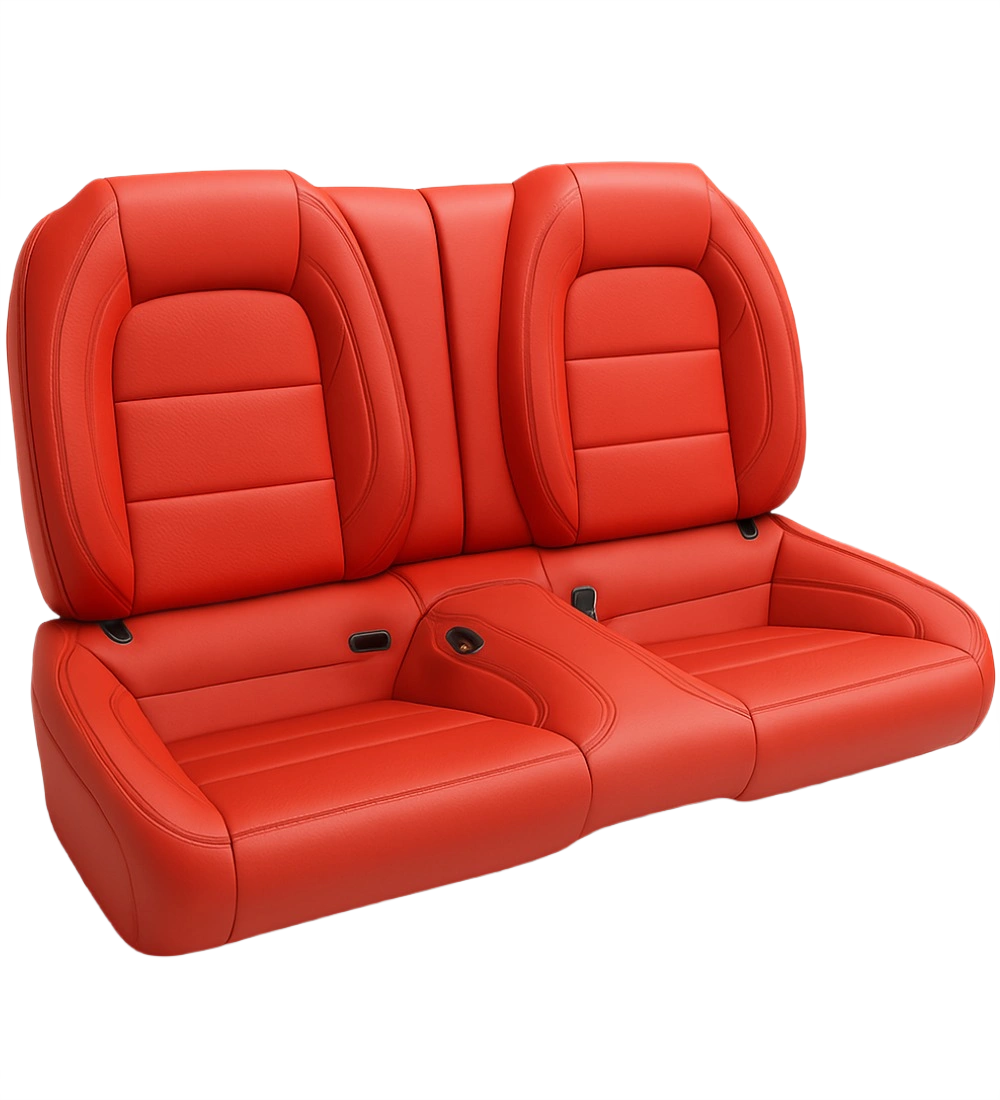 Toyota Tacoma (2024+) Custom Red Genuine Leather Seat Covers - RD-07 - Image 3