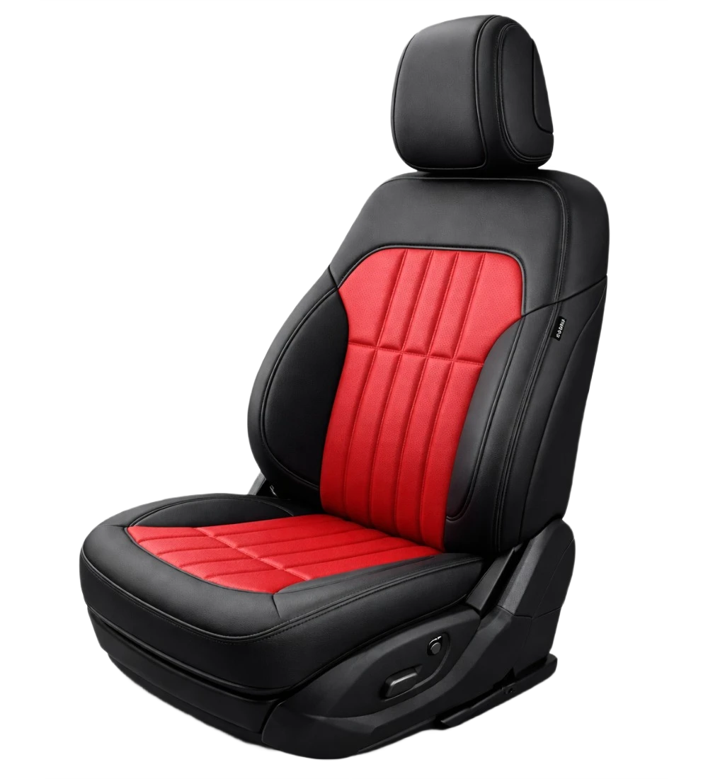 Toyota Tacoma (2024+) Custom Red Genuine Leather Seat Covers - RD-12
