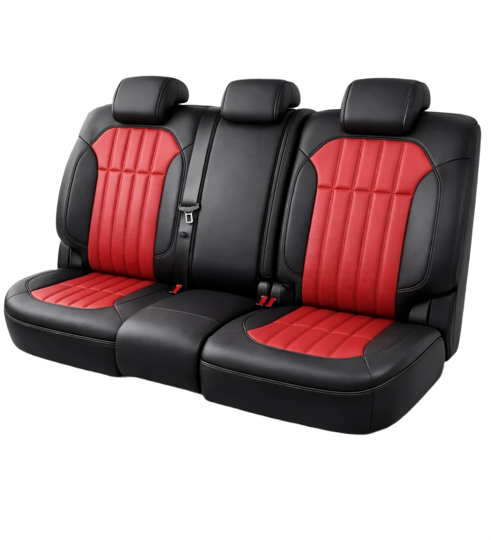 Toyota Tacoma (2024+) Custom Red Genuine Leather Seat Covers - RD-12 - Image 3