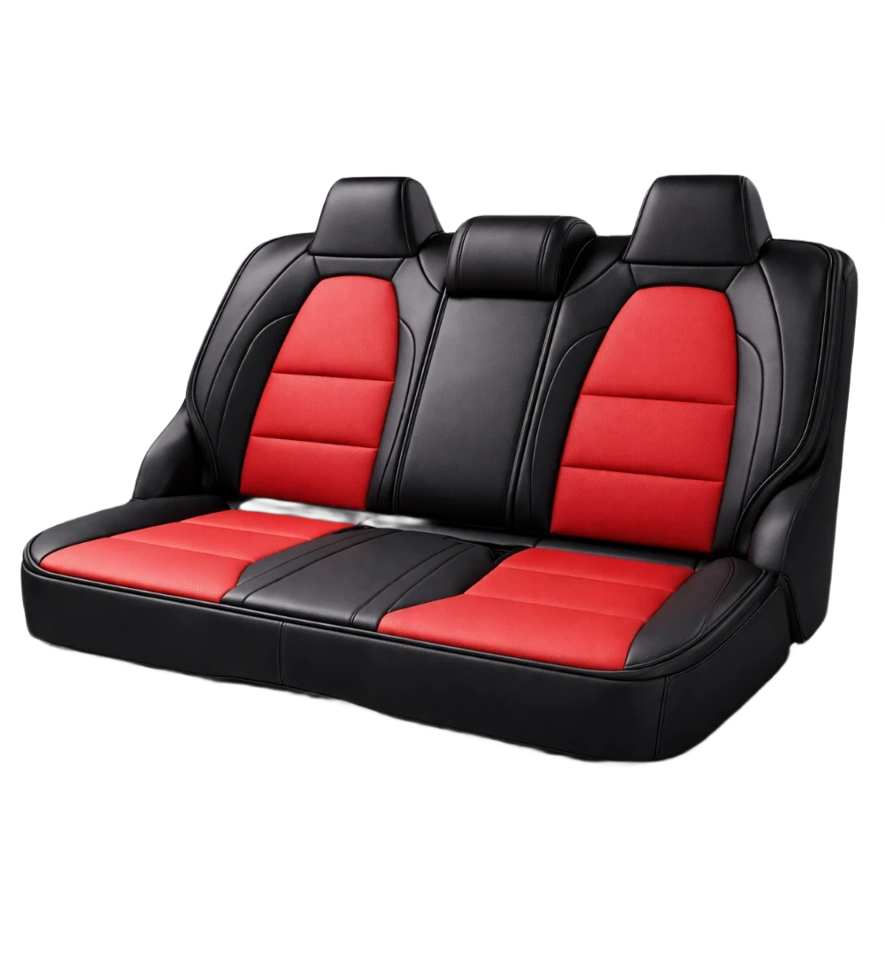 Toyota Tacoma (2024+) Custom Red Genuine Leather Seat Covers - RD-13 - Image 3