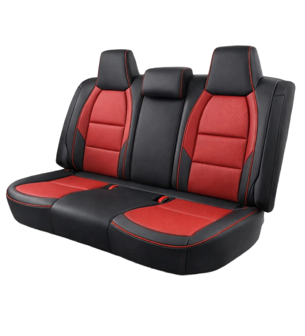 Toyota Tacoma (2024+) Custom Red Genuine Leather Seat Covers - RD-15 - Image 3