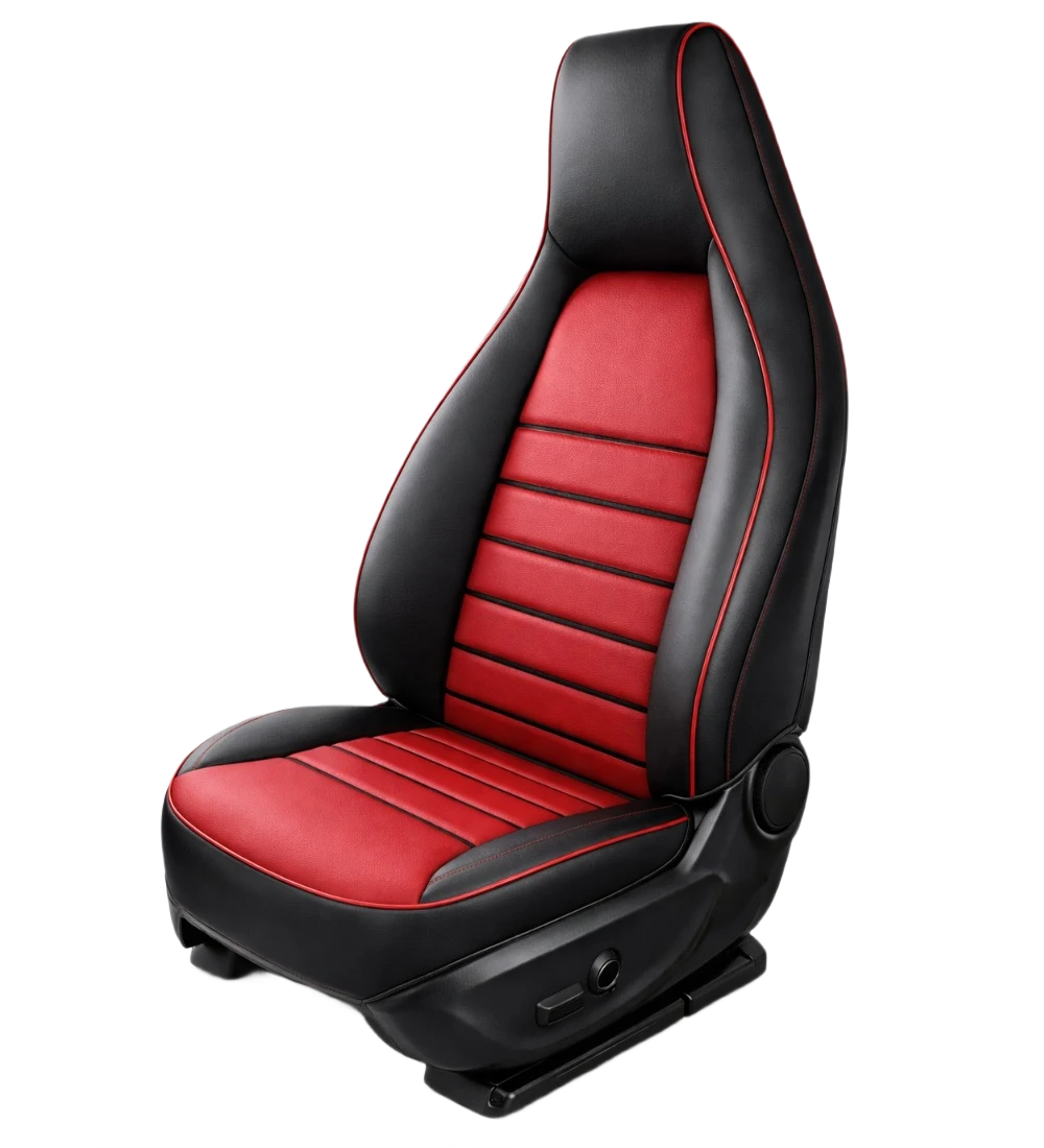 Toyota Tacoma (2024+) Custom Red Genuine Leather Seat Covers - RD-16